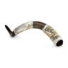 Silver-Plated 'Lion and Lamb' Kudu Shofar By Barsheshet-Ribak