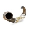 Silver-Plated 'Lion and Lamb' Kudu Shofar By Barsheshet-Ribak