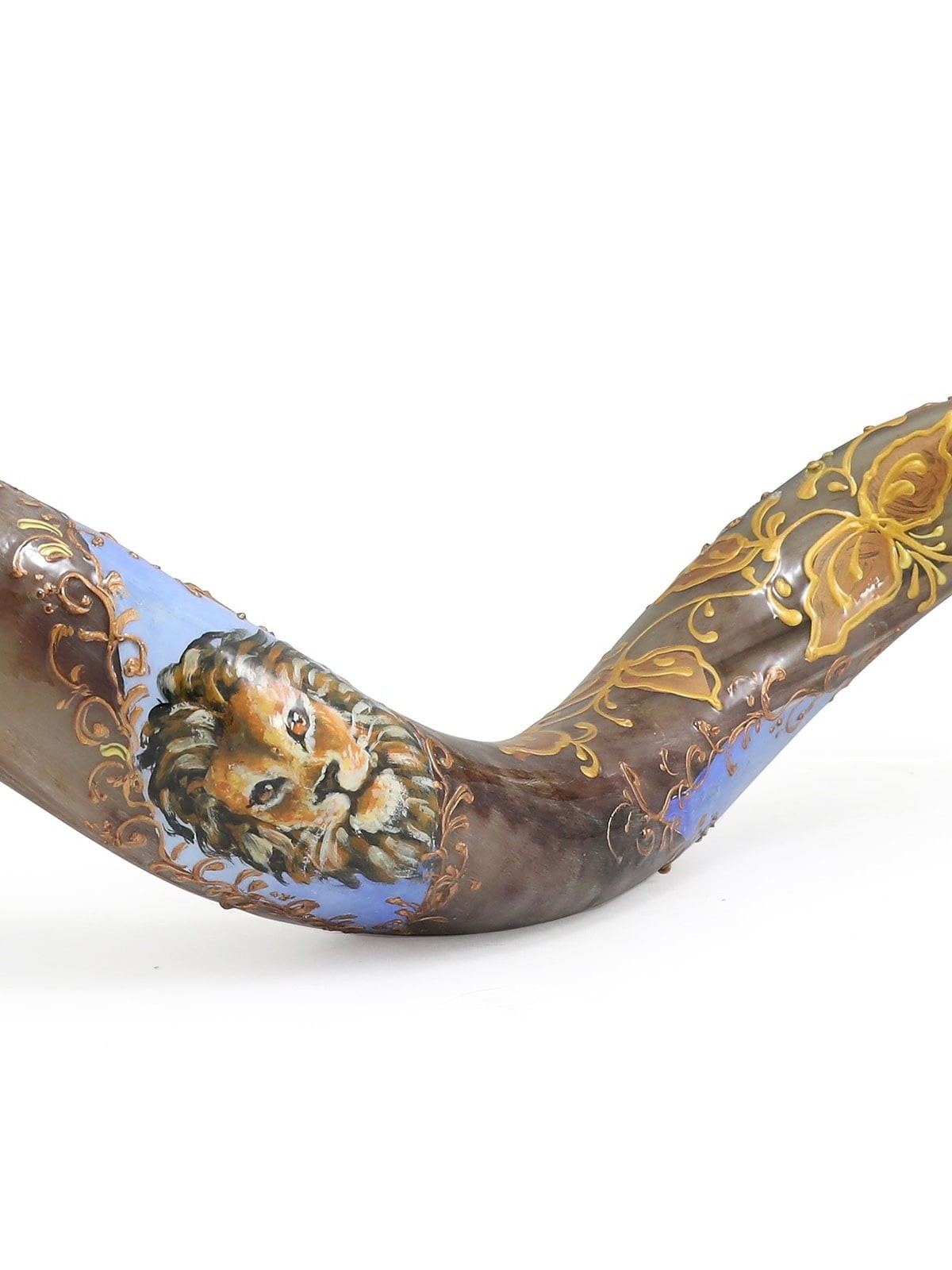 Lion and Eagle Hand Painted Kudu Shofar