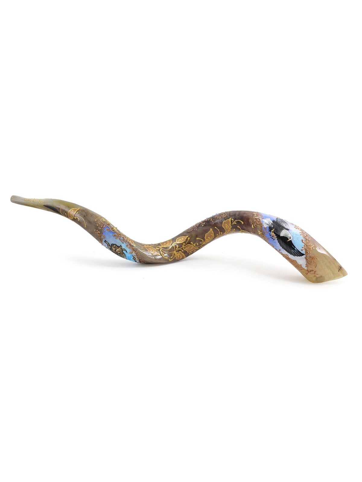 Lion and Eagle Hand Painted Kudu Shofar
