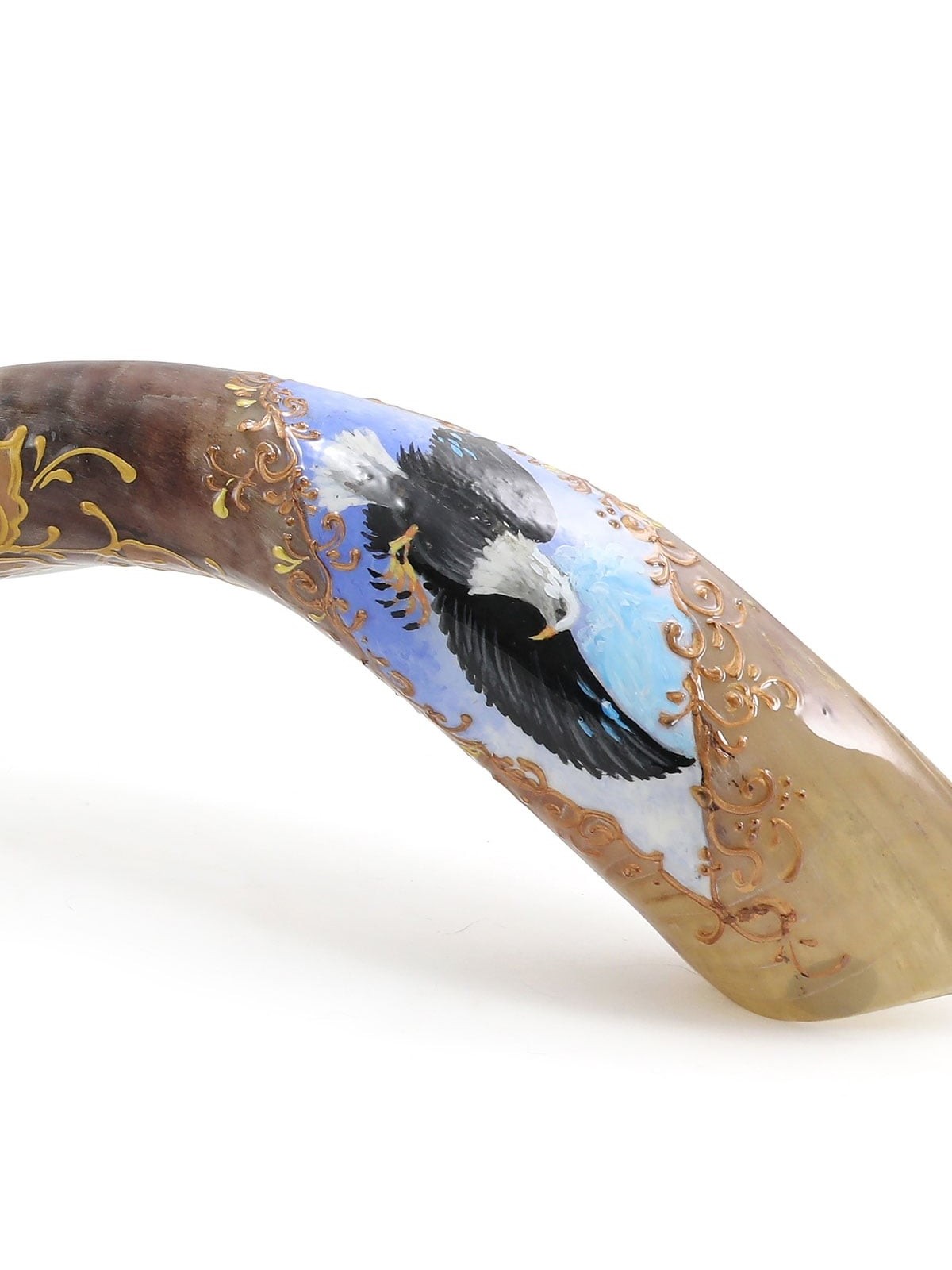 Lion and Eagle Hand Painted Kudu Shofar