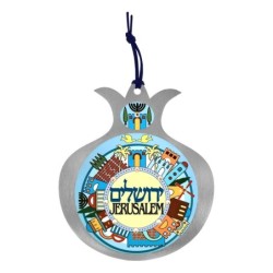 Stainless Steel Pomegranate Jerusalem Wall Hanging