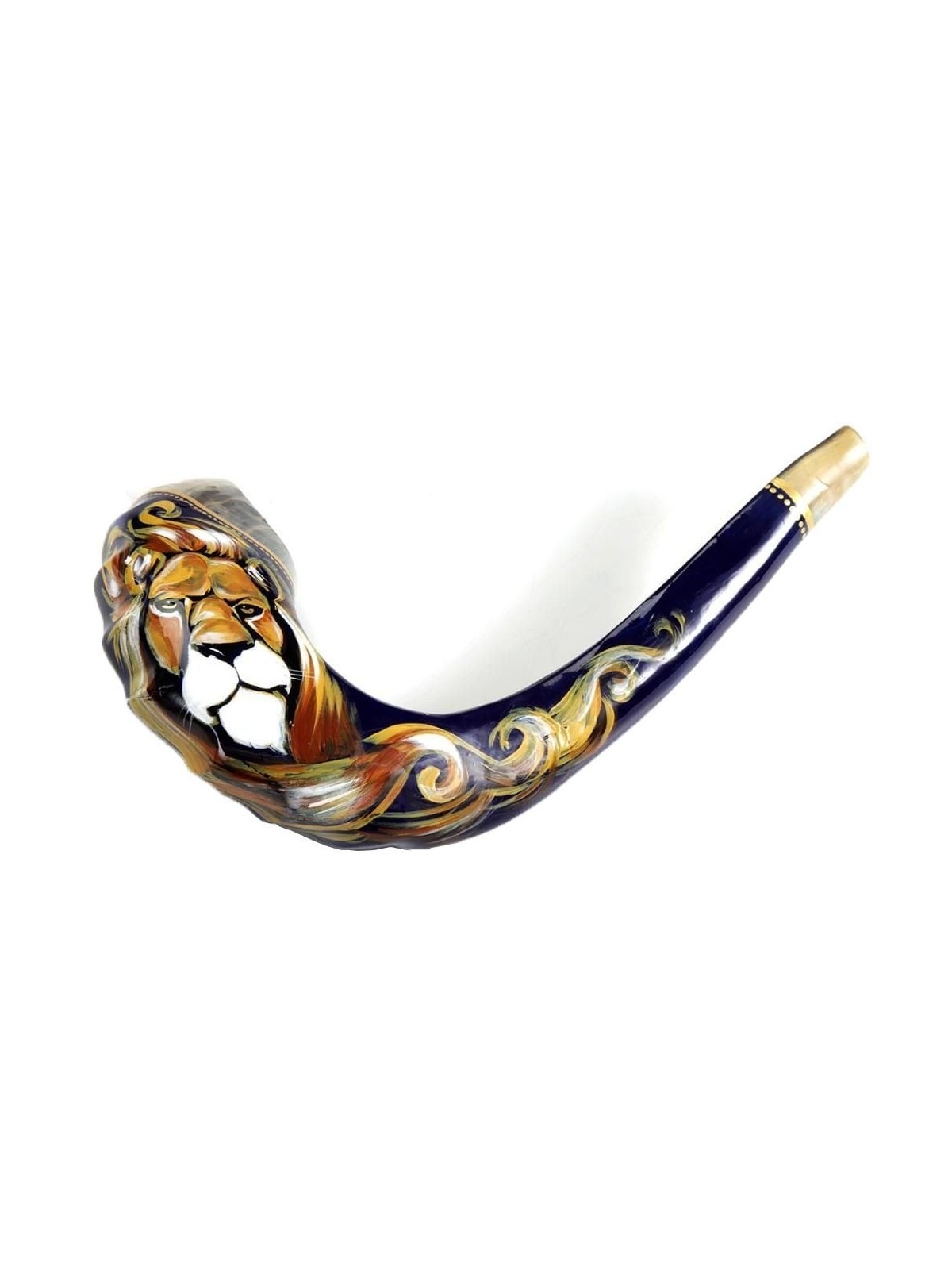 Barsheshet-Ribak Hand-Painted Shofar With Lion of Judah Design