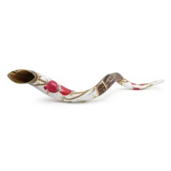 Pomegranates Hand Painted Kudu Shofar
