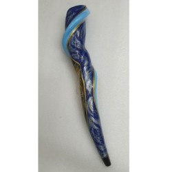 Hand Painted Blue Night Sky Lion of Judah Shofar