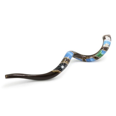Six Days of Creation Hand Painted Kudu Shofar