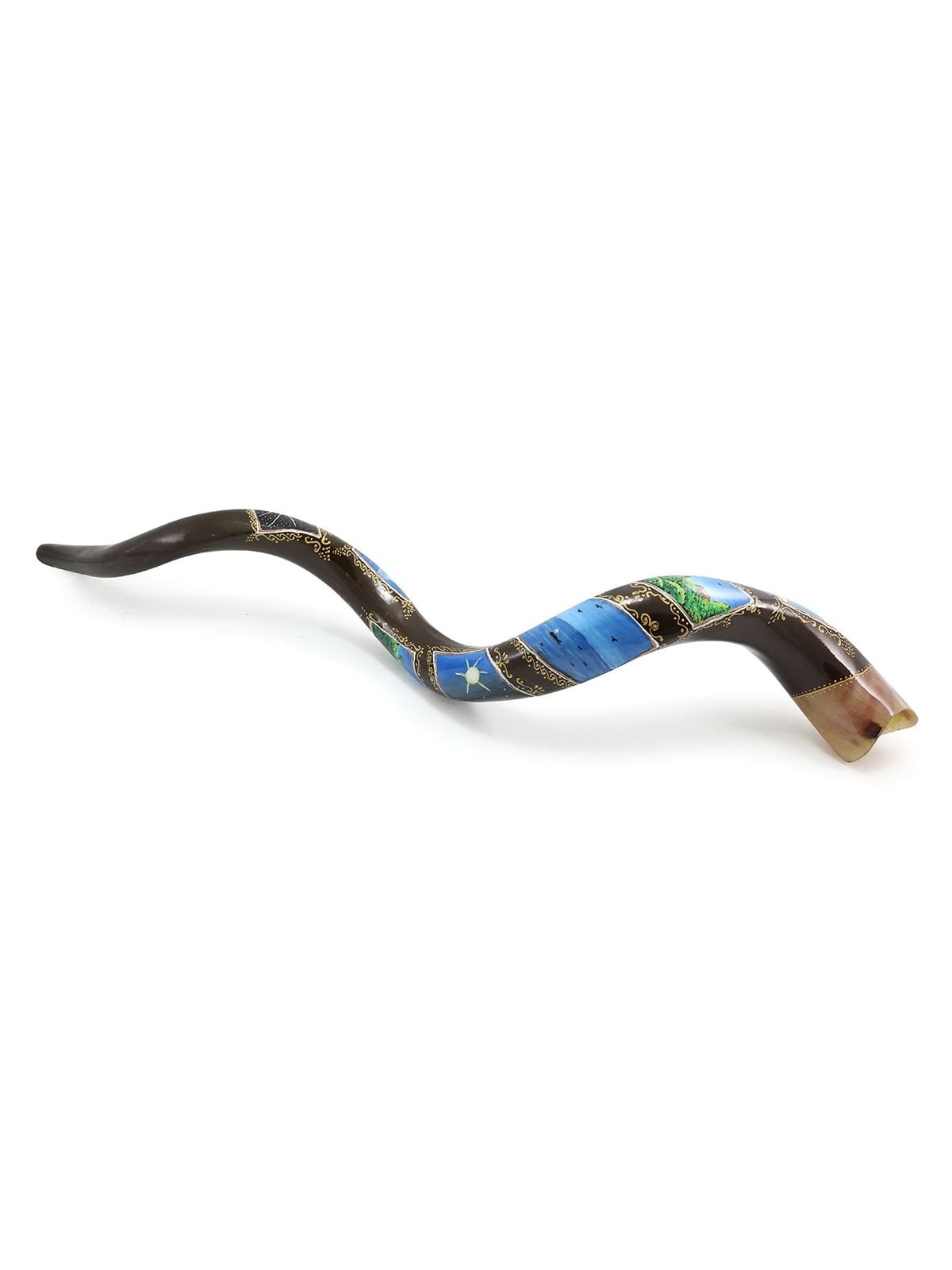 Six Days of Creation Hand Painted Kudu Shofar