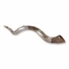 Sterling Silver Plated Yemenite Kudu Shofar - Shema Yisrael (Choice of