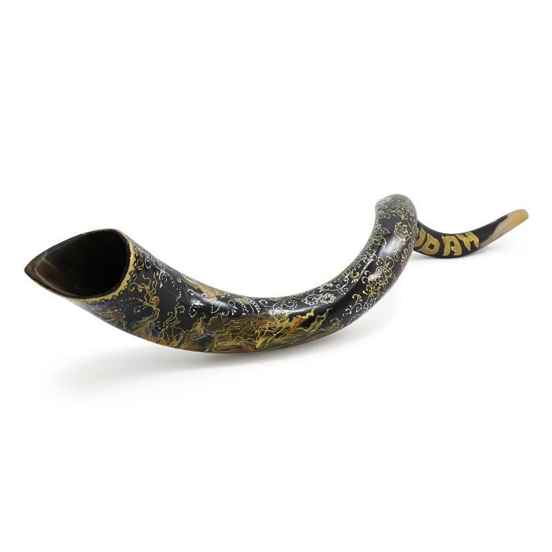 Lion of Judah Hand Painted Kudu Shofar