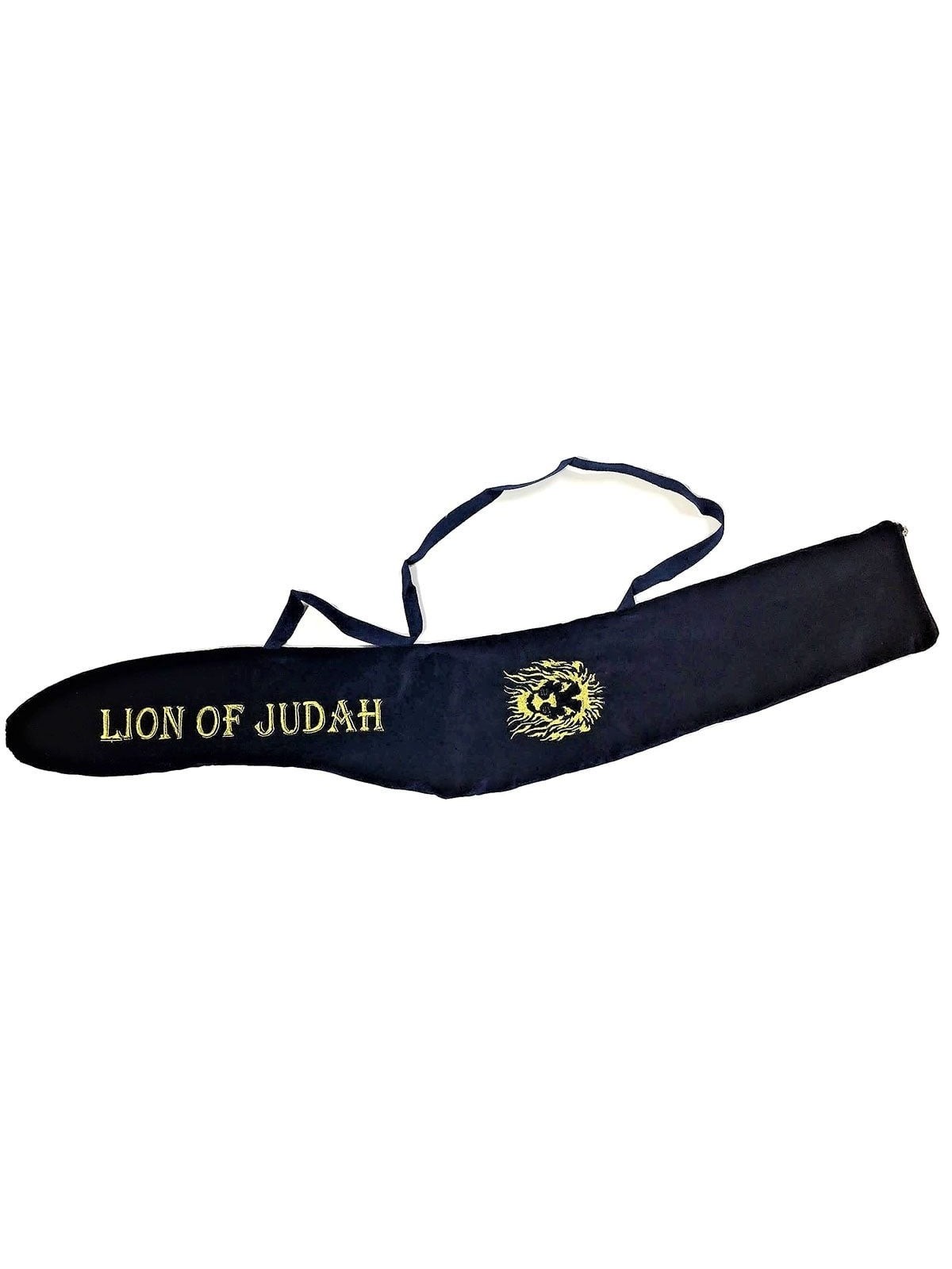 Lion of Judah Hand Painted Kudu Shofar - Black and Gold