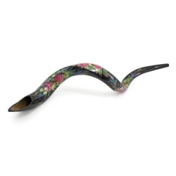 Floral Pomegranates Hand Painted Kudu Shofar