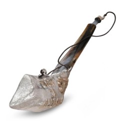 Silver Plated Lion of Judah Anointing Oil Ram's Shofar