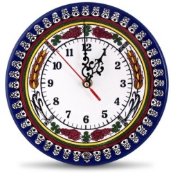 Grapes and Wheat Clock (Large). Armenian Ceramic
