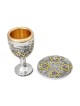 Étoile de David de Jérusalem plaquée argent et coupe Hoshen Kiddush