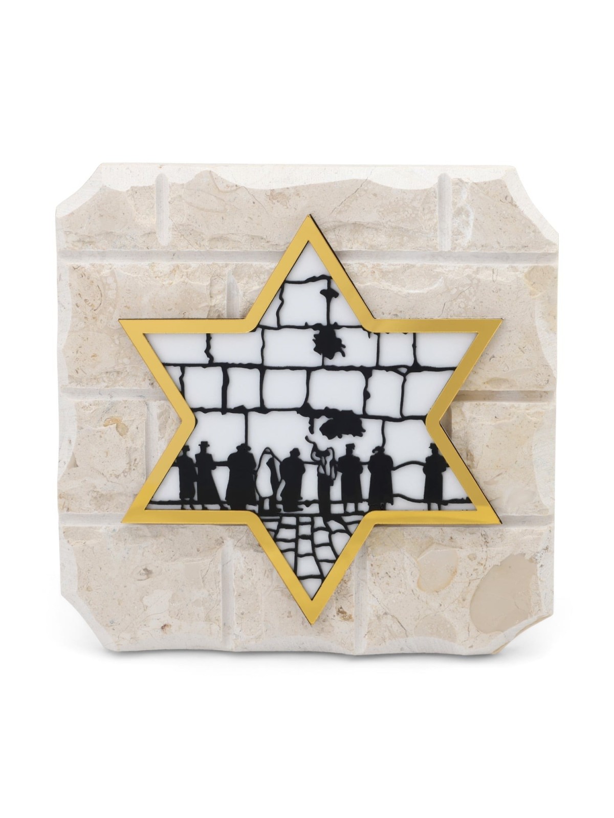 Jerusalem Stone Star of David Standing Plaque