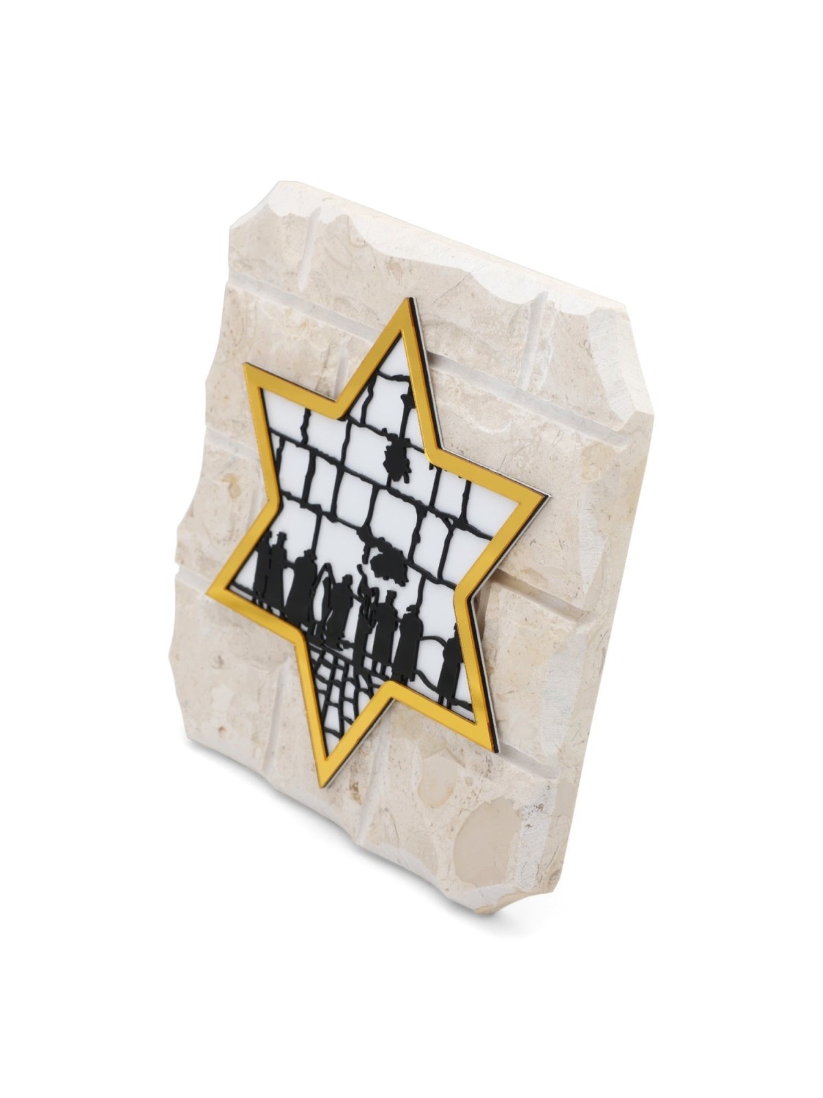 Jerusalem Stone Star of David Standing Plaque