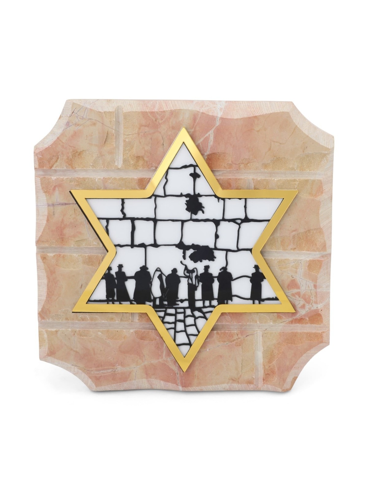 Jerusalem Stone Star of David Standing Plaque