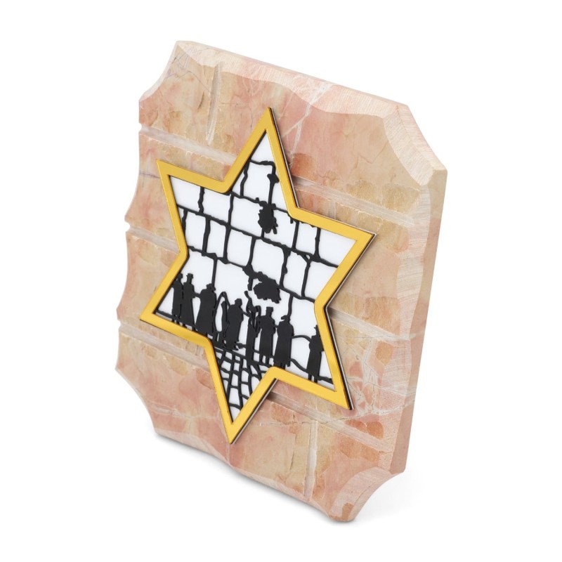 Jerusalem Stone Star of David Standing Plaque