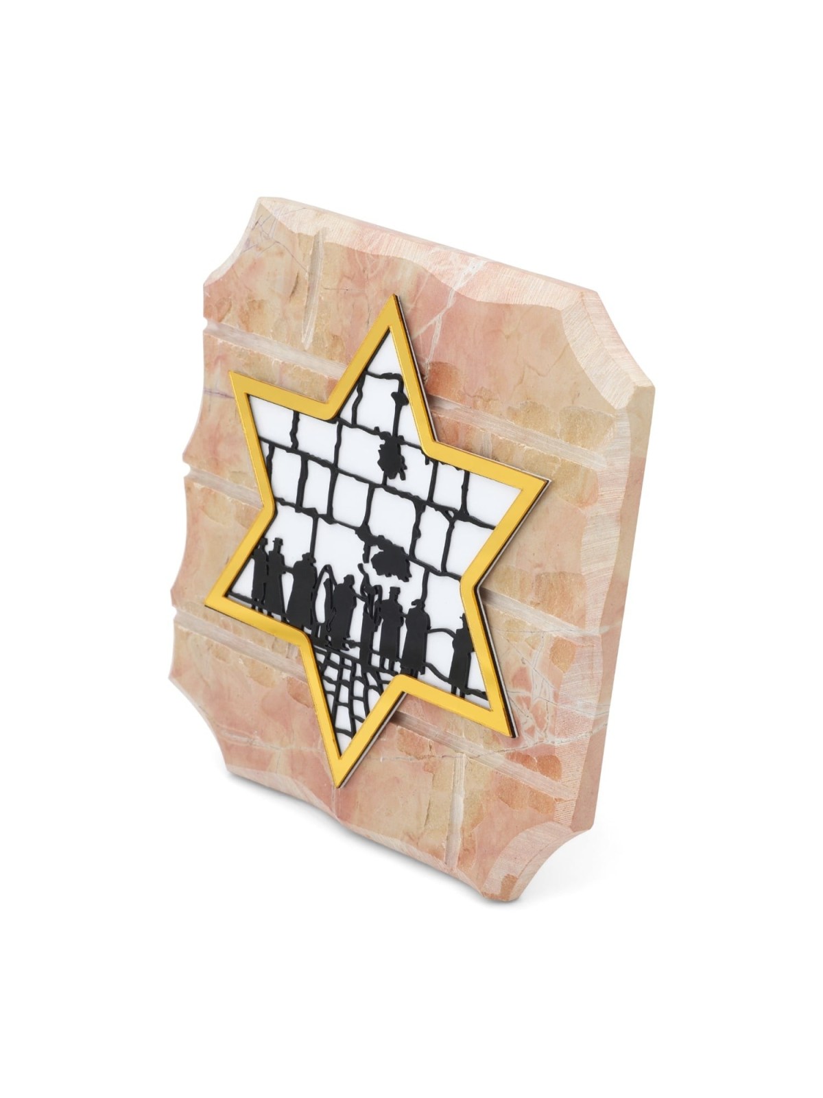 Jerusalem Stone Star of David Standing Plaque