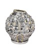 Silver-Plated Jerusalem Tzedakah (Charity) Ball with Golden Highlights