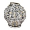 Silver-Plated Jerusalem Tzedakah (Charity) Ball with Golden Highlights