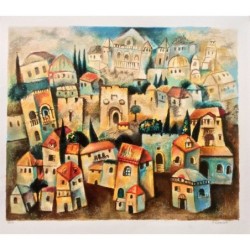 Sunset in Jerusalem. Artist: Gregory Kohelet. Handsigned & Numbered Li