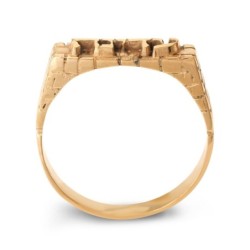 Women's 24K Gold-Plated Silver Western Wall Name Ring