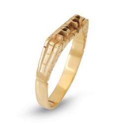 Women's 24K Gold-Plated Silver Western Wall Name Ring