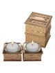Compact Travel Shabbat Candlesticks with Jerusalem Design
