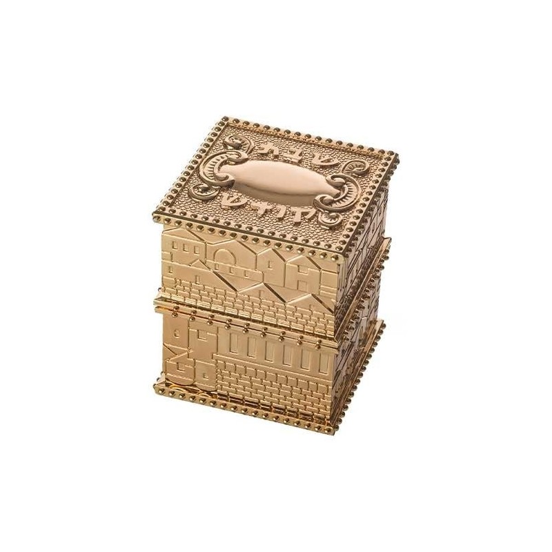 Compact Travel Shabbat Candlesticks with Jerusalem Design