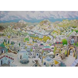 Jerusalem. Artist: Baruch Nachshon. Hand Signed & Numbered Limited Edi