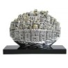 Silver Jerusalem Panorama Miniature with Golden Highlights (Extra Larg