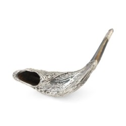 Jerusalem View Silver-Plated Ram's Shofar