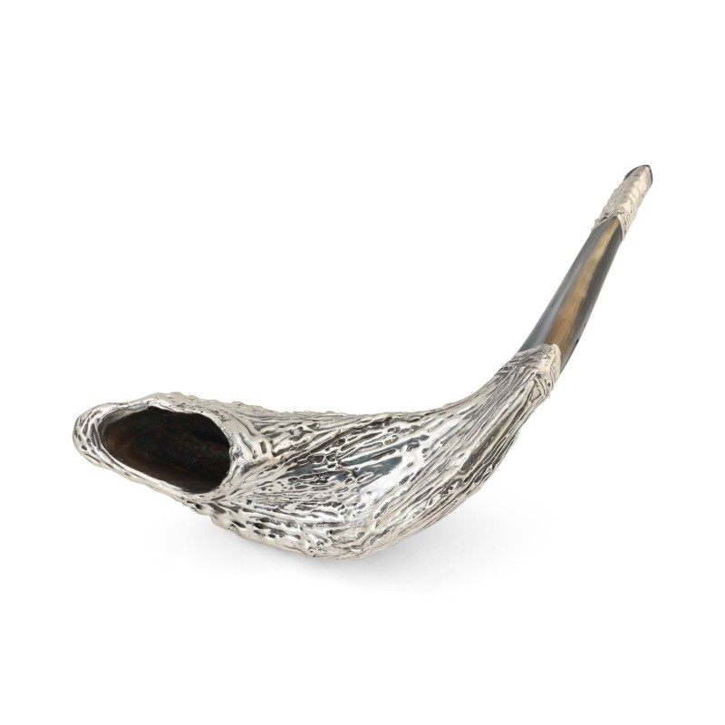 Jerusalem View Silver-Plated Ram's Shofar