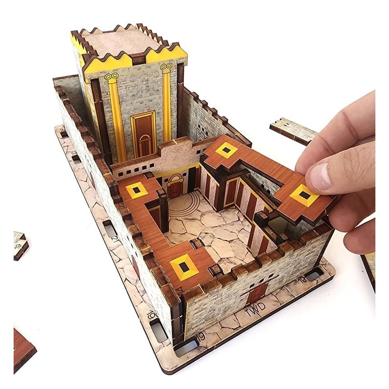 Wooden The Second Temple Colored DIY 3D Puzzle Kit