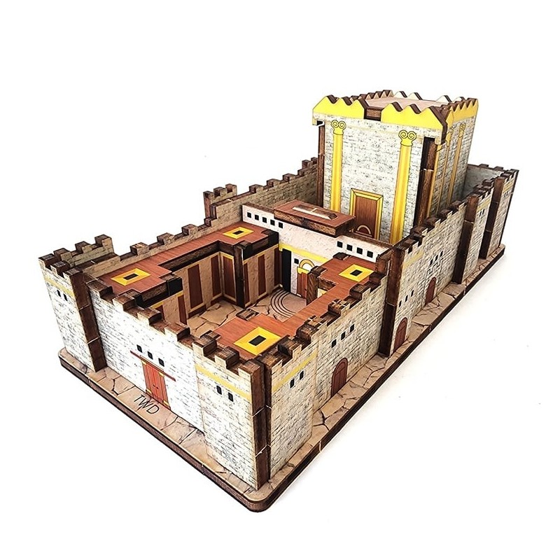 Wooden The Second Temple Colored DIY 3D Puzzle Kit