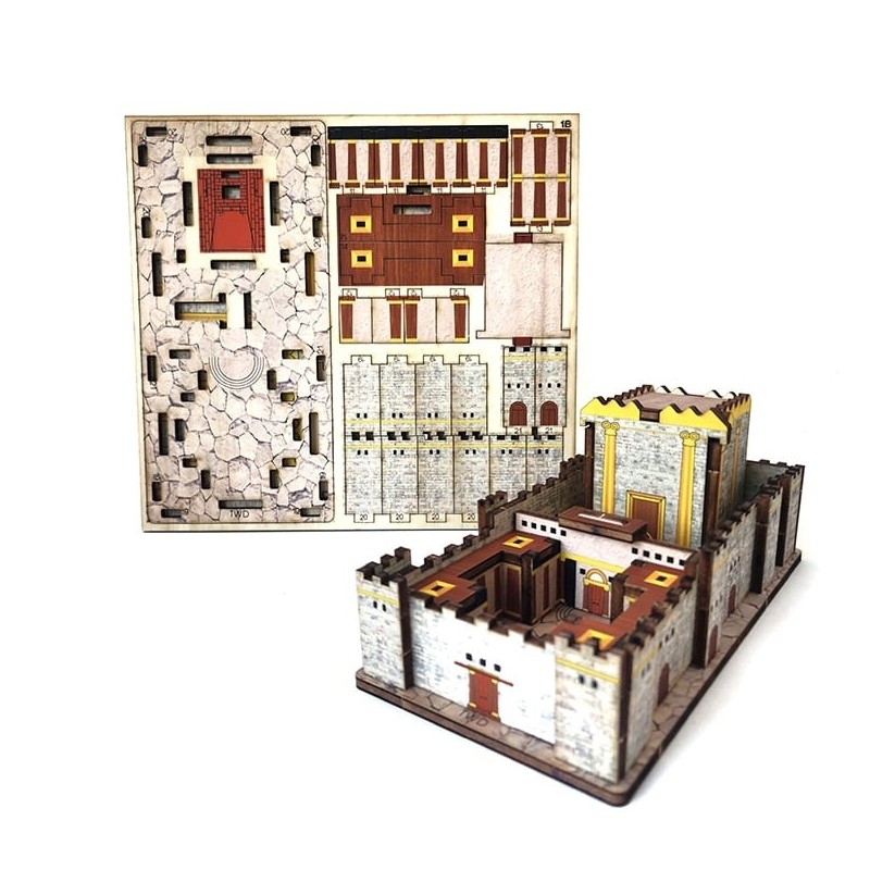 Wooden The Second Temple Colored DIY 3D Puzzle Kit