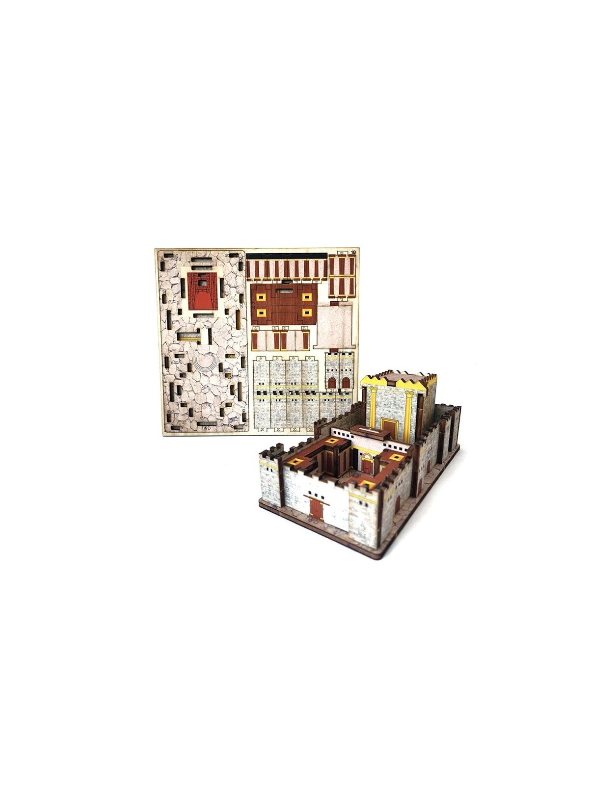 Wooden The Second Temple Colored DIY 3D Puzzle Kit