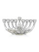 Jerusalem Silver-Plated Hanukkah Menorah with Pouring Jug
