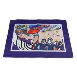 Jordana Klein 'Next Year in Jerusalem' Challah Cover - Purple Border