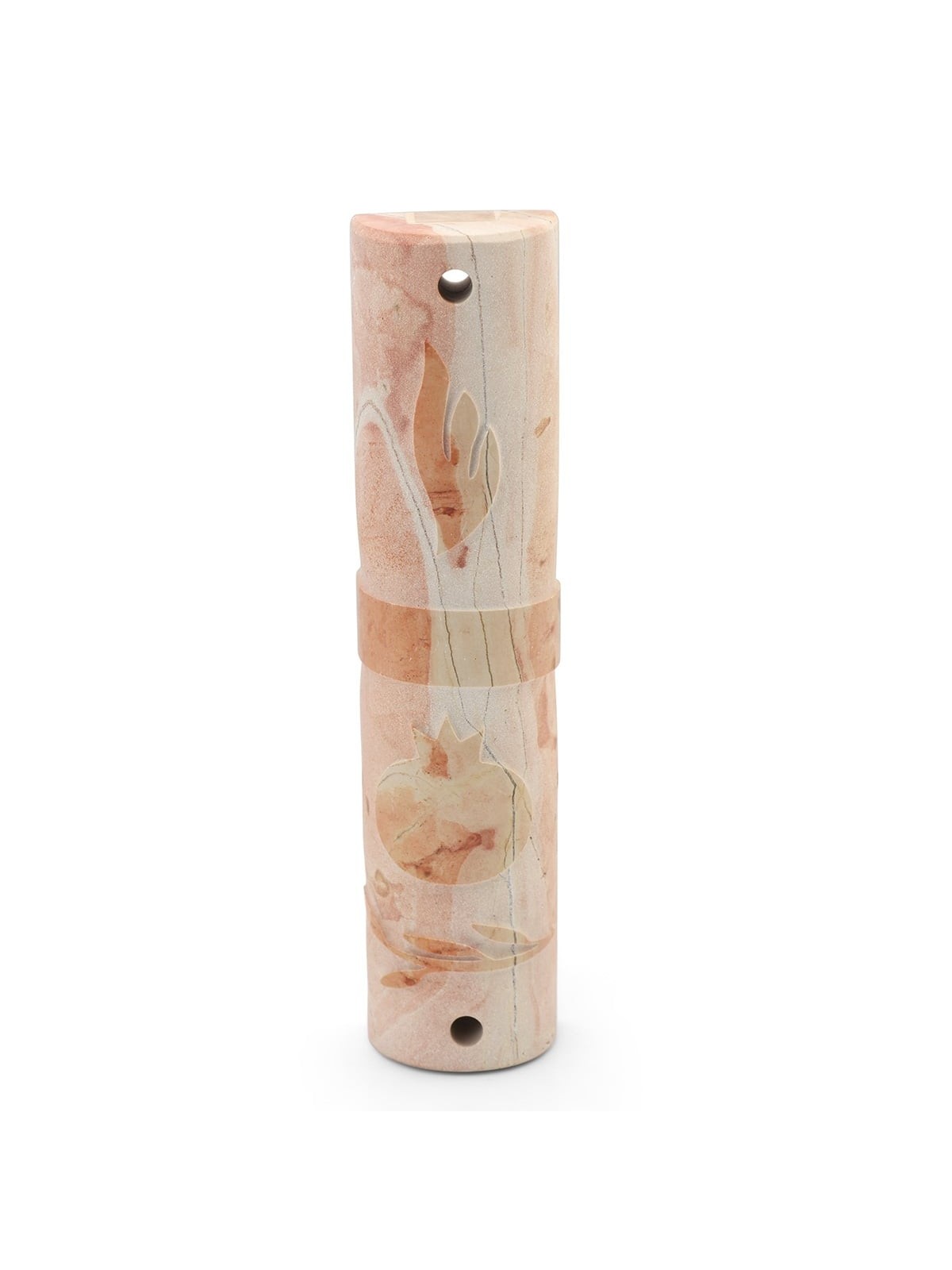 Small Jerusalem Stone Pomegranate Mezuzah Case - Design Option