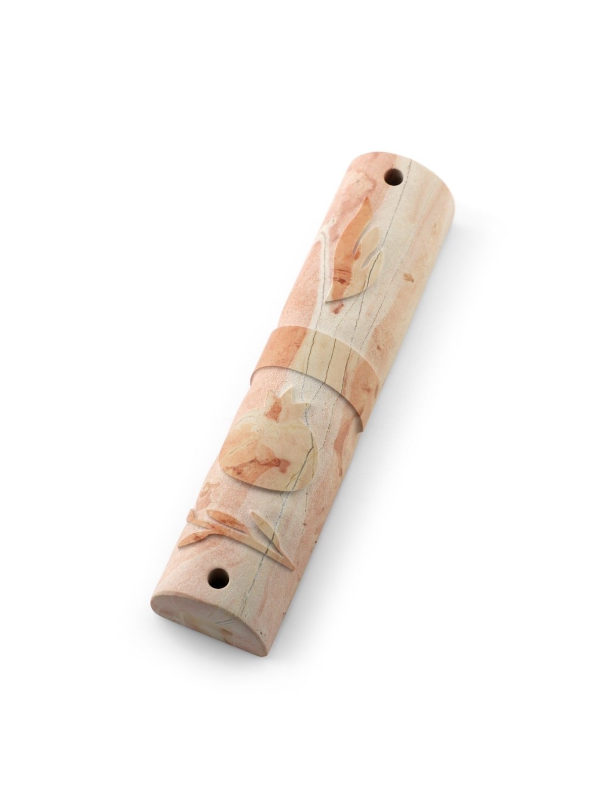 Small Jerusalem Stone Pomegranate Mezuzah Case - Design Option