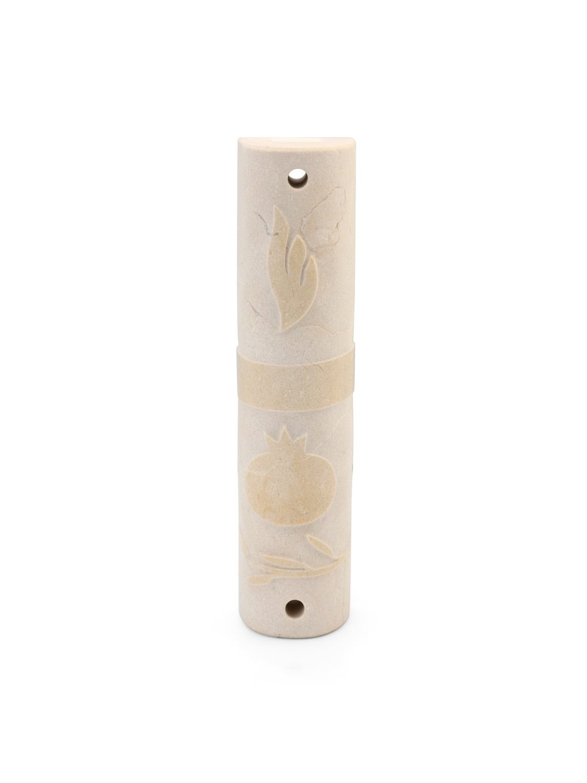 Small Jerusalem Stone Pomegranate Mezuzah Case - Design Option