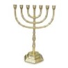 Traditional Ornate 7-Branched Menorah (Variety of Colors)