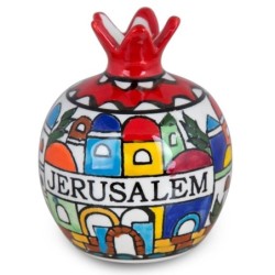 Pomegranate Ceramic with Jerusalem Design Armenian Ceramic