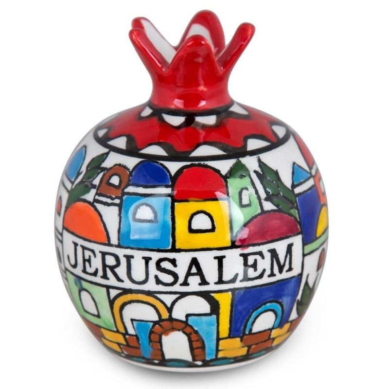 Pomegranate Ceramic with Jerusalem Design Armenian Ceramic