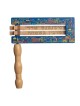 Colorful Wooden Purim Grogger (Noisemaker) With Jerusalem Design (Larg