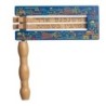 Colorful Wooden Purim Grogger (Noisemaker) With Jerusalem Design (Larg