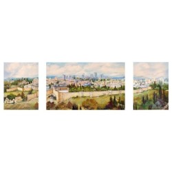Zina Roitman Triptych Panorama of Jerusalem