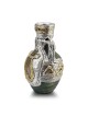 Two-Handle Wine Pitcher Ceramic with Sterling Silver and Ancient Text
